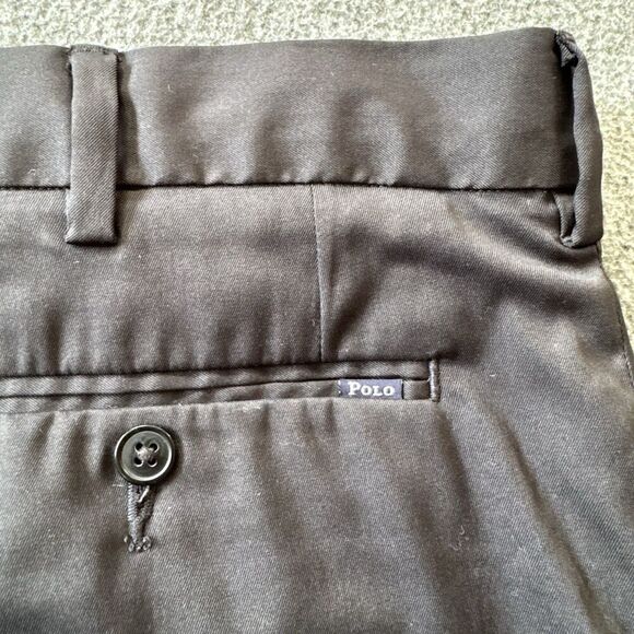 Polo Ralph Lauren Performance Short Mens 36 Black Stretch Classic Golf chino 9” - Picture 7 of 10